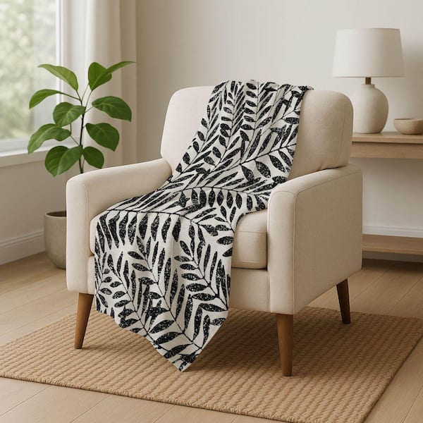 Premium Machine Washable ASB899 Black 50 in. x 70 in. Sherpa Throw Blanket