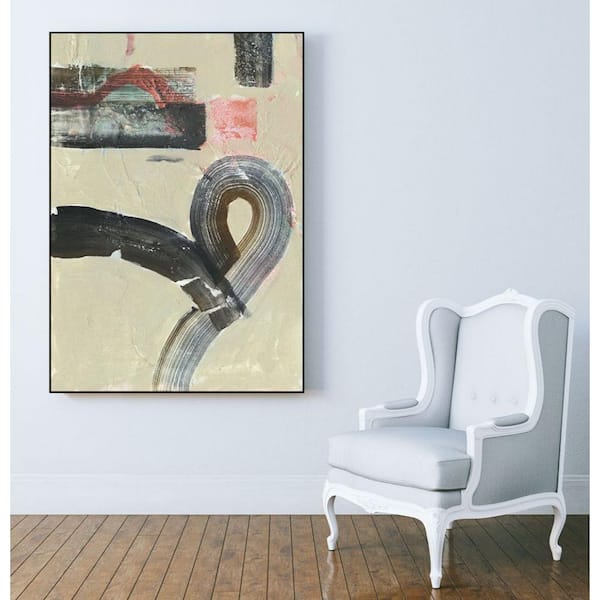 Unbranded 30 in. x 40 in. "Striate I" by Victoria Borges Framed Wall Art