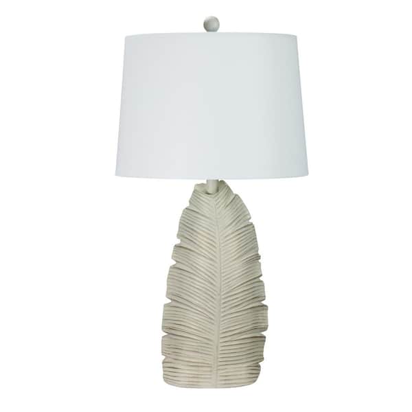 Fangio Lighting 28.5 in. Casual White Indoor Table Lamp with Decorator Shade