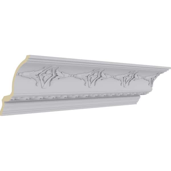 Ekena Millwork 7 in. x 6-1/4 in. x 94-1/2 in. Polyurethane Egg and Dart Crown Moulding