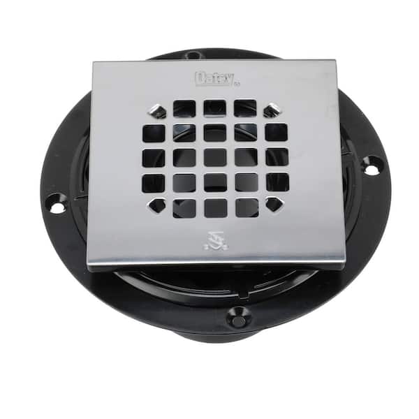 BAI 0524 Stainless Steel 5-inch Square Shower Drain in Matte Black