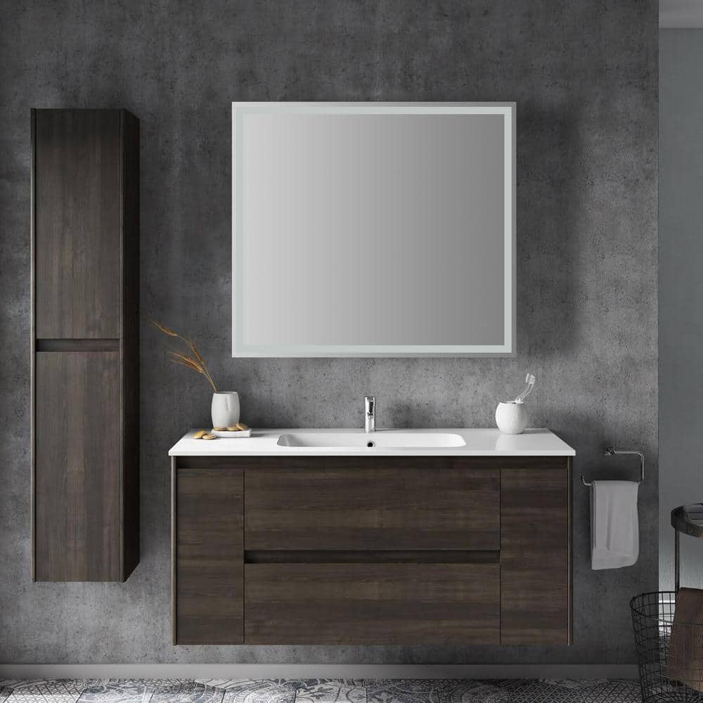 Pax 40" x 36" Polished Frameless LED Bathroom Vanity Mirror