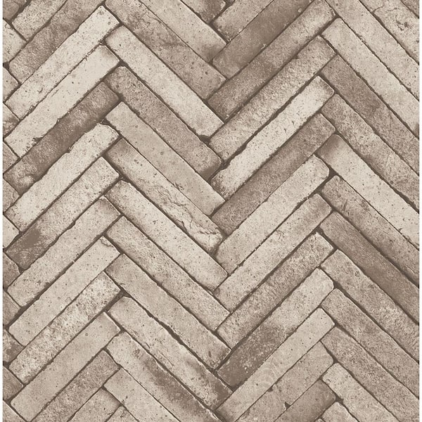 Fine Decor Ryon Taupe Diagonal Slate 20.5 in. x 33 ft. Unpasted Strippable Non-Woven Fabric Wallaper
