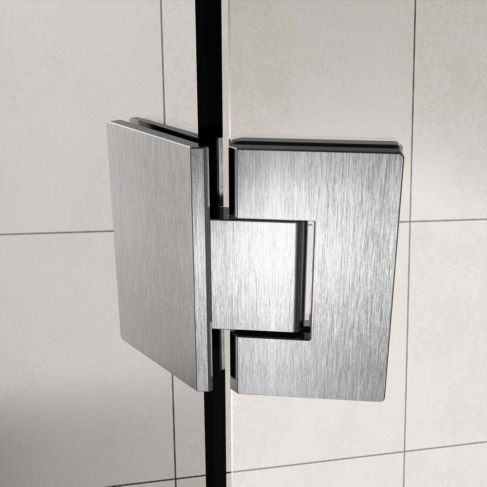 Merrick GS 34" x 72" Frameless Stainless Steel Neo-Angle Shower Enclosure