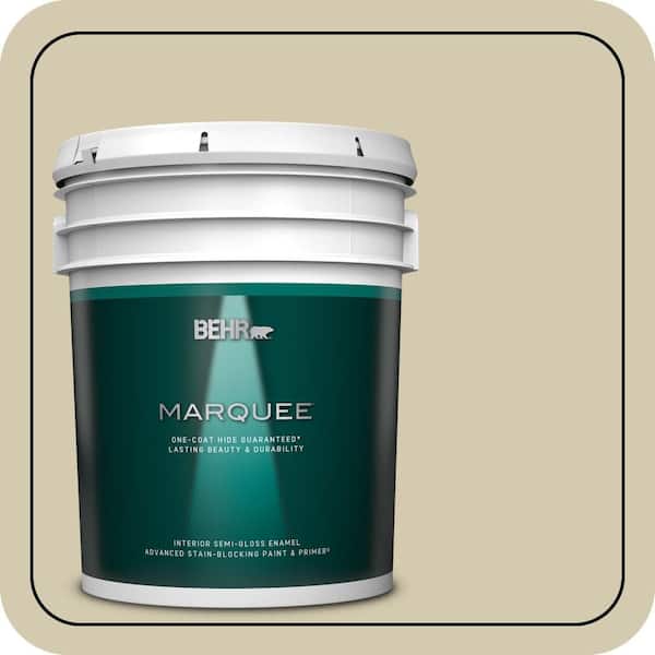 BEHR MARQUEE 5 gal. #770C-3 Sand Fossil Semi-Gloss Enamel Interior Paint & Primer