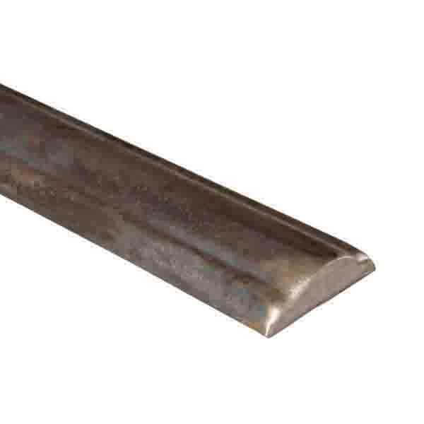 arteferro 78-3/4 in. x 2-9/16 in. Flat Solid Domed Design Raw Forged Iron Handrail