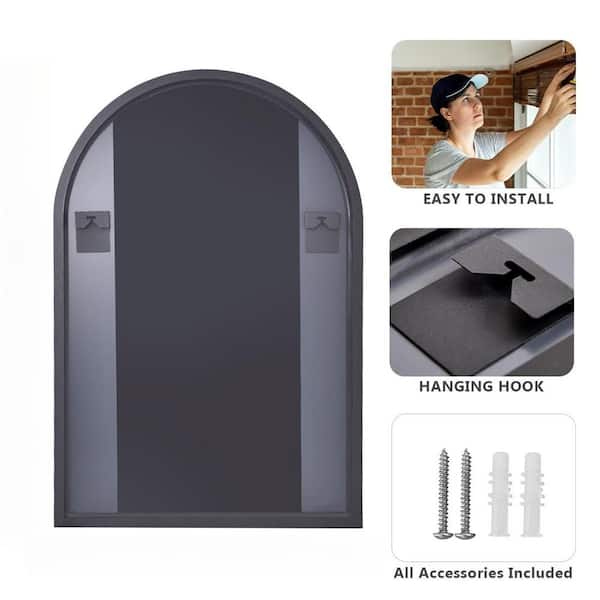 Ａｒｃｈ　Ｎｅｒｏ　２６ GLSLAND 26 in. W x 38 in. H Arched Metal Framed Wall Bathroom
