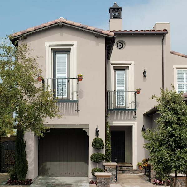 BEHR - 5 gal. #N250-1 Clay Dust Flat Interior/Exterior Masonry, Stucco and Brick Paint