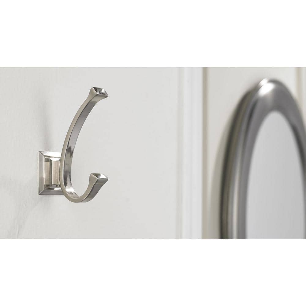 Brushed Nickel Transitional Metal Wall Hook