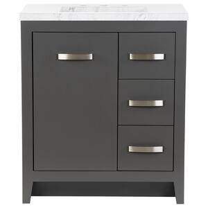 Blakely 31 in. W x 19 in. D Bath Vanity in Shale Gray with Stone Effects Vanity Top in Lunar with White Sink