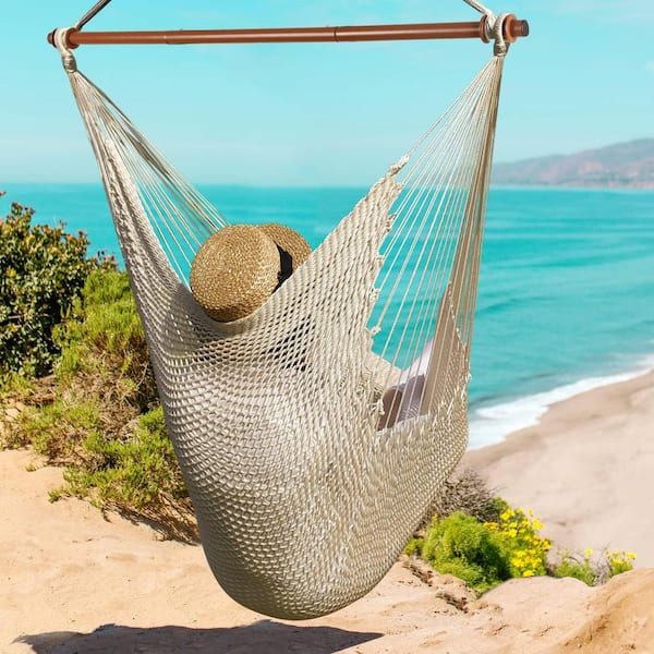 4 ft. Caribbean Hammock Swing Chair with Detachable Metal