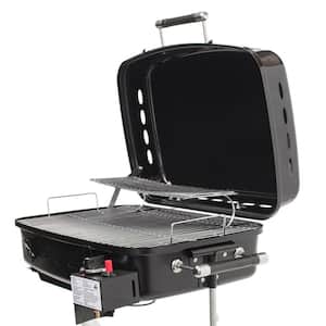 RV Mounted BBQ Gas Side Mount Portable Propane Grill in Black