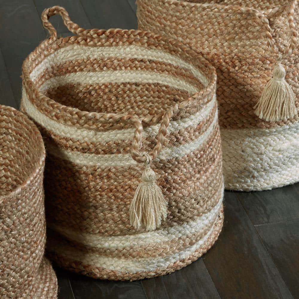 Amara Natural Jute Decorative Storage Basket