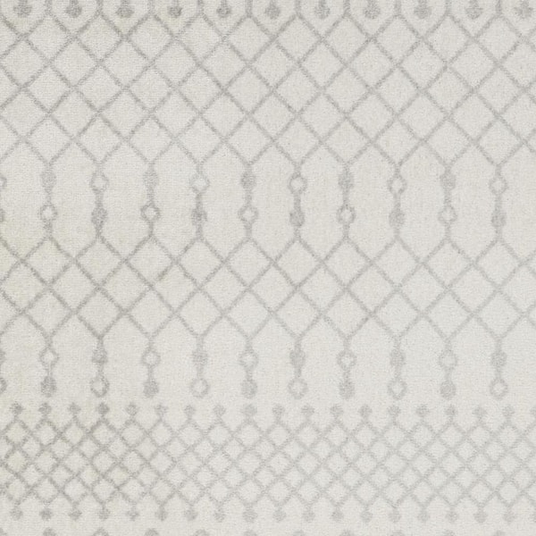 3 ft. x 5 ft. Gray And Ivory Moroccan Washable Area Rug