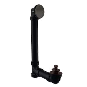 Illusionary Overflow, 12 in. x 4 in. Sch. 40 ABS Bath Waste Overflow with Lift and Turn Bath Drain in Oil Rubbed Bronze