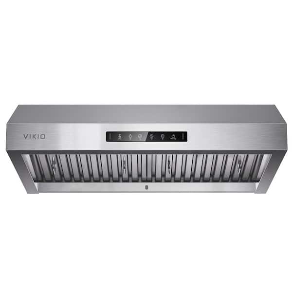 30 in. 938 CFM Ducted Under Cabinet Range Hood in Stainless Steel with Removable Lights, 2-Baffle Filters, 3-Min Delay