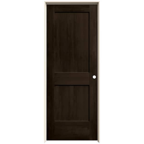JELD-WEN 24 in. x 80 in. Monroe Espresso Stain Left-Hand Solid Core Molded Composite MDF Single Prehung Interior Door
