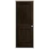 JELD-WEN 30 in. x 80 in. Monroe Espresso Stain Left-Hand Solid Core Molded Composite MDF Single Prehung Interior Door THDJW222200177