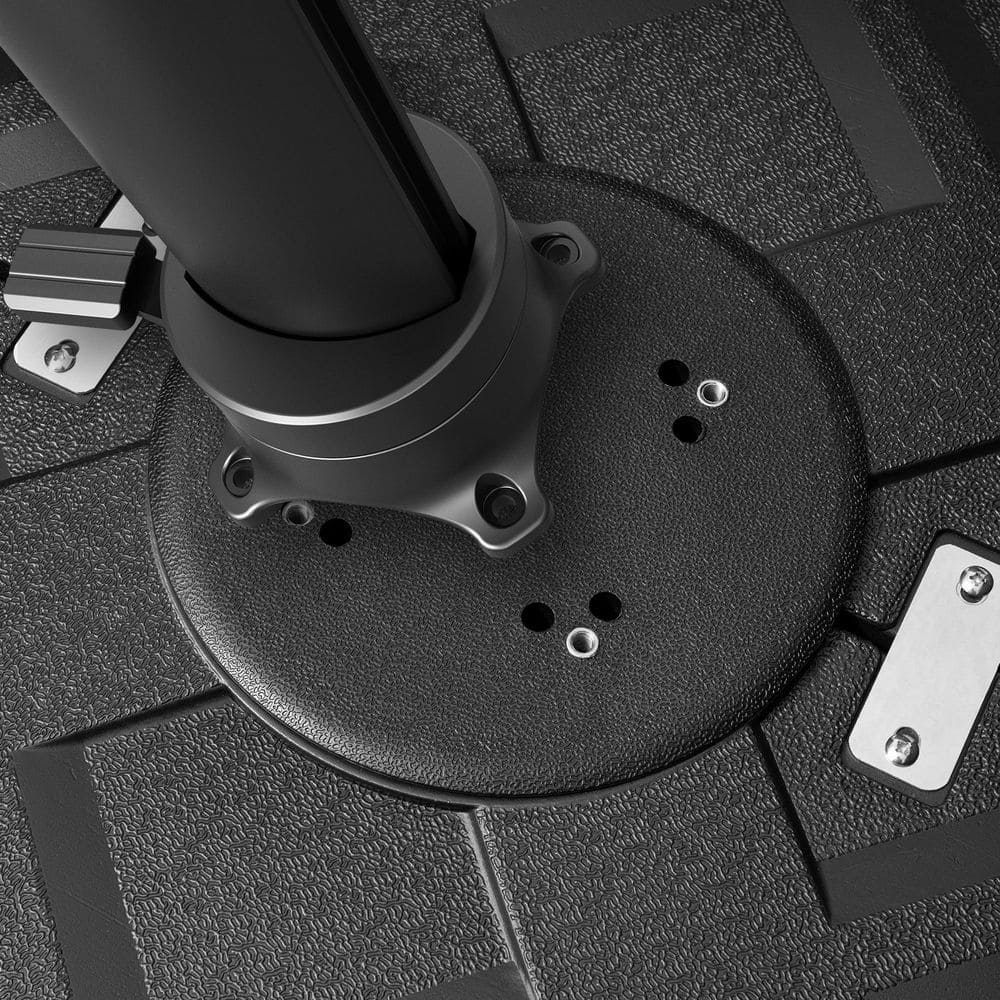 Black 220 lbs HDPE Patio Cantilever Umbrella Base with Wheels