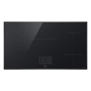 STUDIO 36 in. SMART Induction Cooktop in Black with Dual Center Zone, 7" LCD Touch Screen Control and Left Flex Cooking