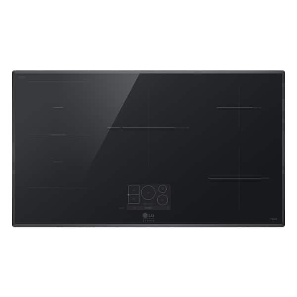 LG STUDIO 36 in. SMART Induction Cooktop in Black with Dual Center Zone, 7" LCD Touch Screen Control and Left Flex Cooking