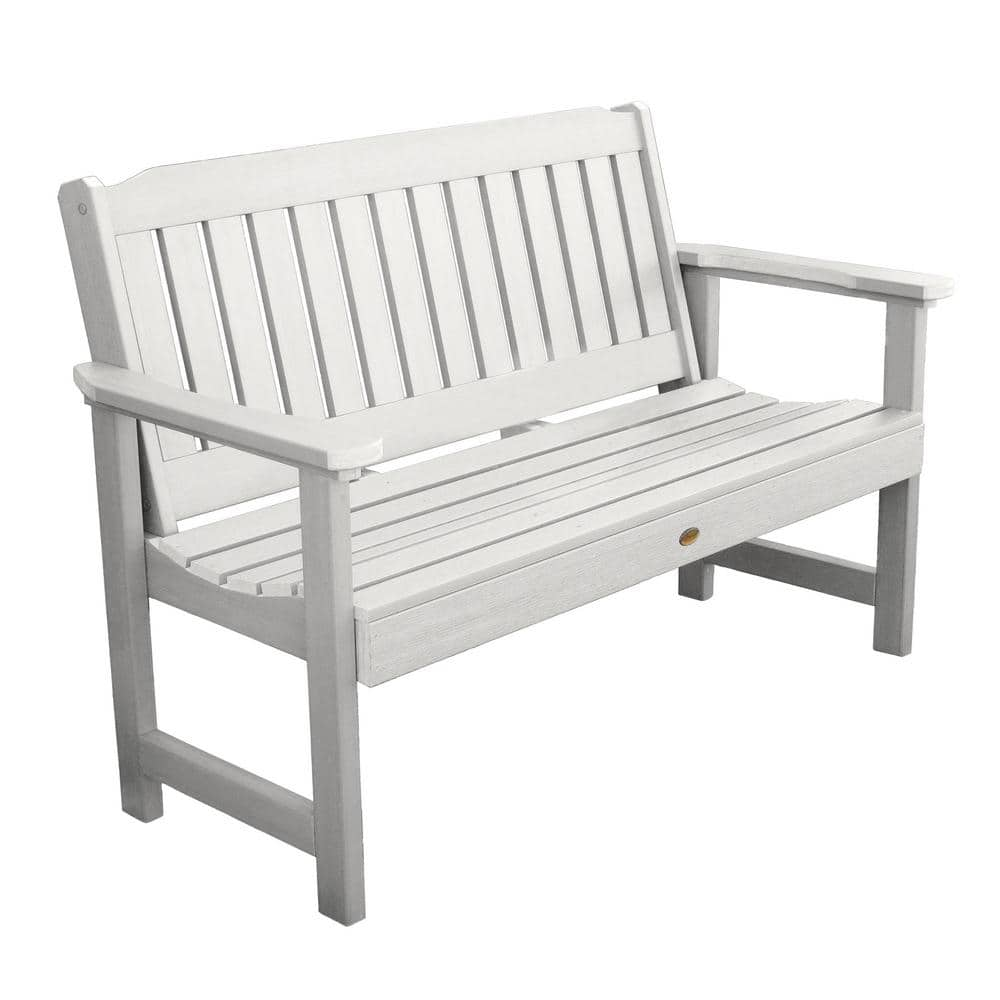 Highwood Lehigh 5 Ft 2 Person White Recycled Plastic Outdoor Garden   Highwood Outdoor Benches Ad Benw1 Whe 64 1000 