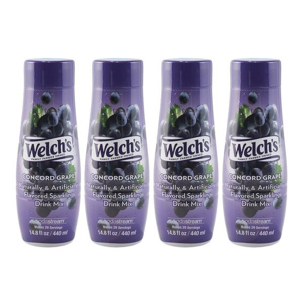 SodaStream 440 ml Welch's Sparkling Concord Grape Drink Mix (Case of 4)
