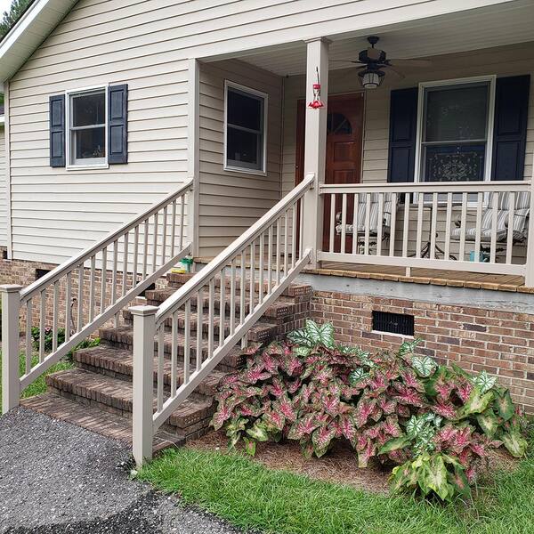 Weatherables Riviera 3.5 ft. H x 6 ft. W Khaki Vinyl Railing Kit