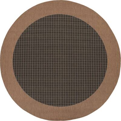 Round Brown Outdoor Rugs, Black And Brown Circle Rug
