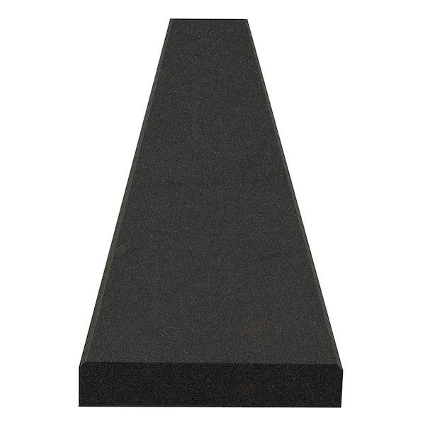 Premium Black Double Beveled 6 in. x 72 in. Polished Granite Threshold Floor Tile Trim (6 ln. ft./Each)