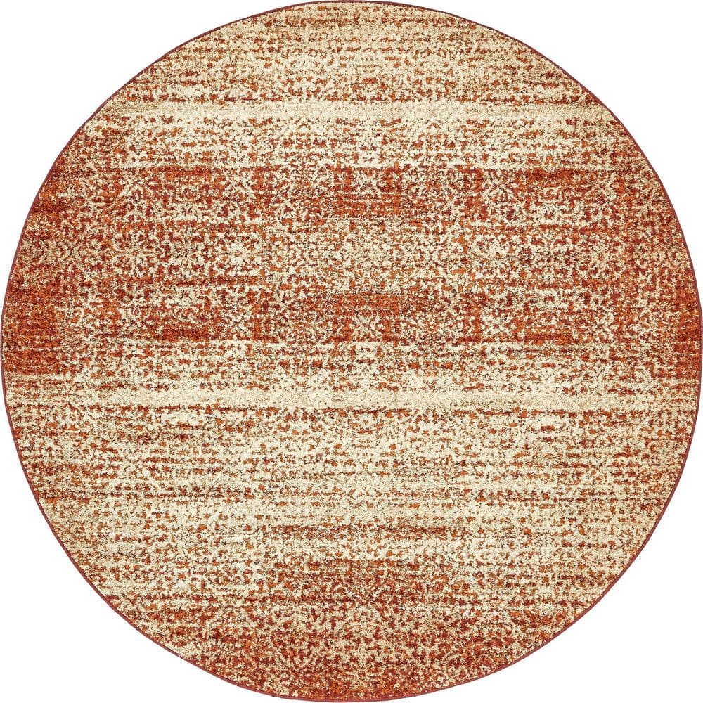 Autumn Traditions Terracotta 8' 0 x 8' 0 Round Rug price history on PriceWatchPro