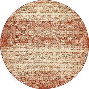 Autumn Traditions Terracotta 8' 0 x 8' 0 Round Rug