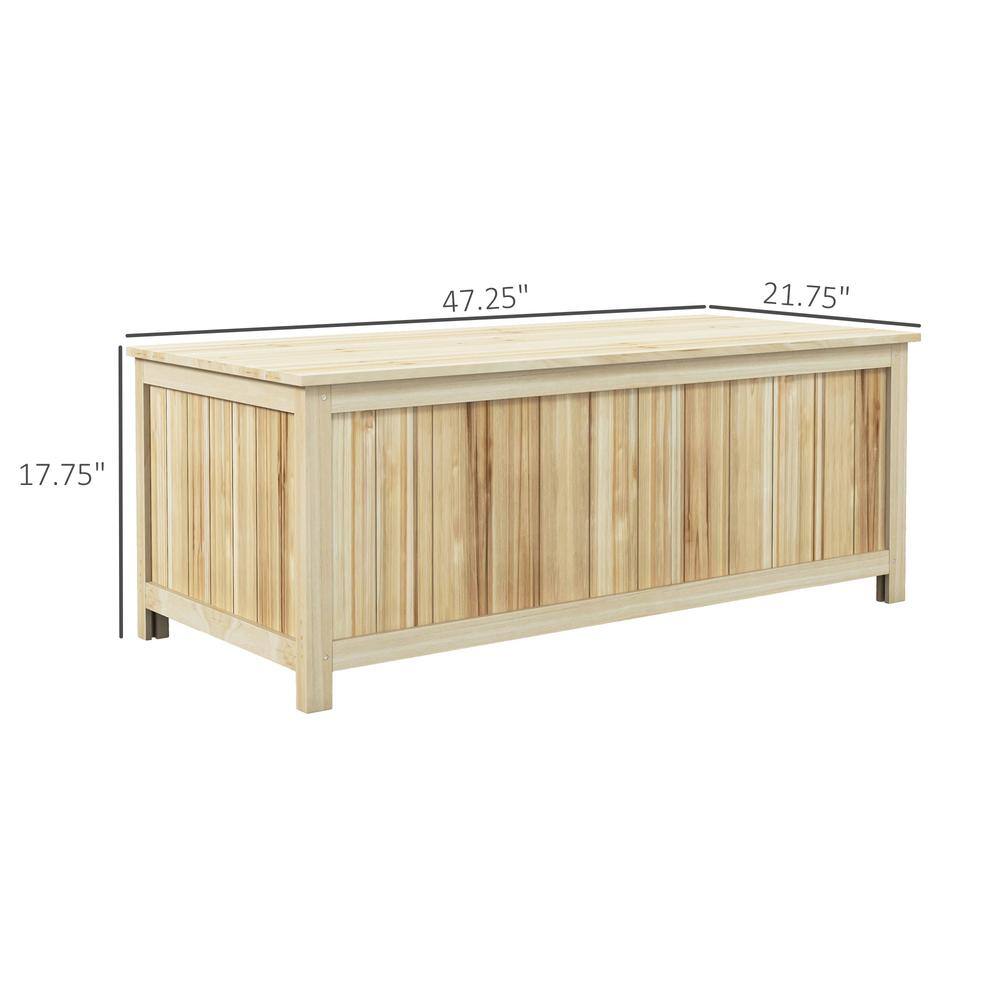 Natural Wood 47.25'' Outdoor Storage Deck Box