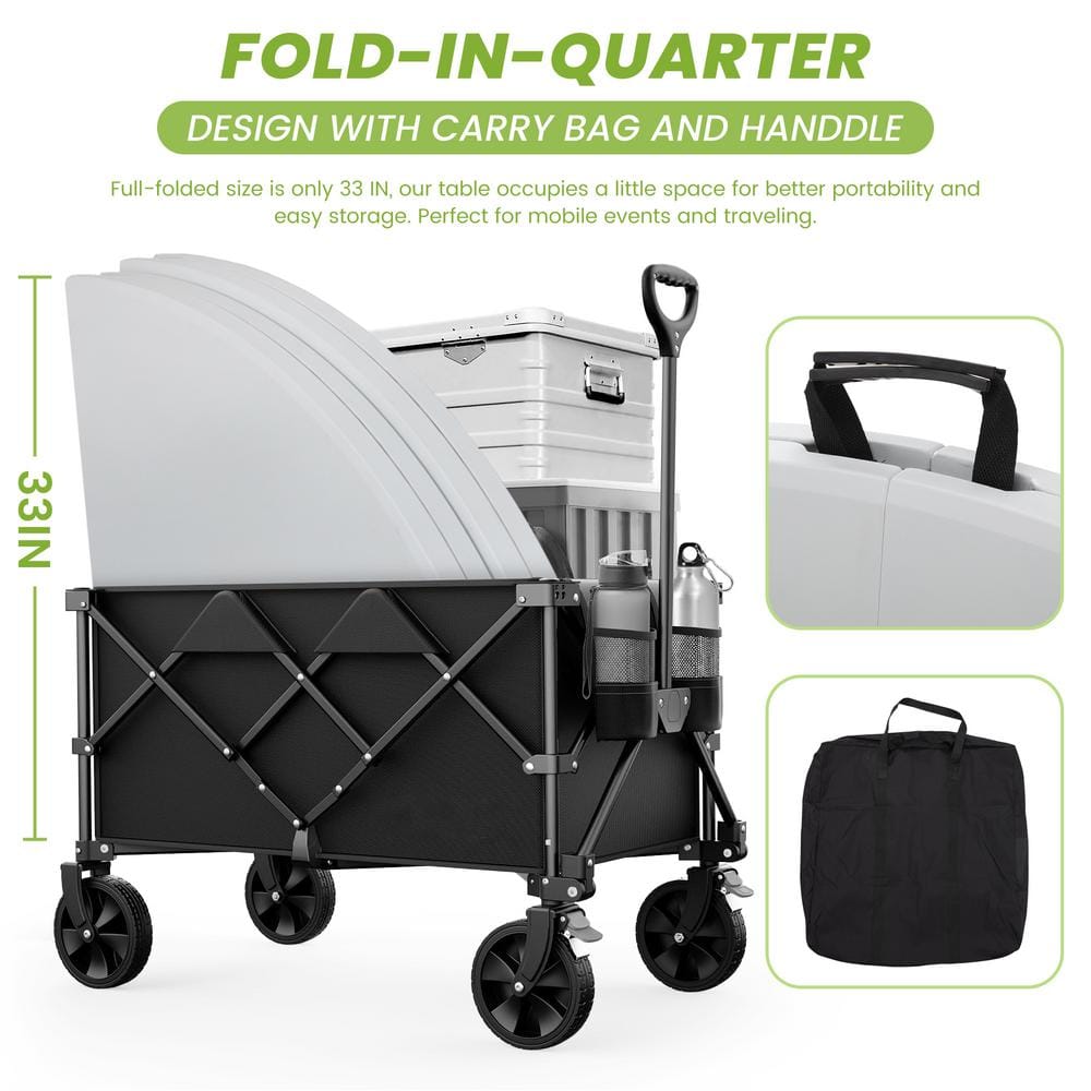 66" White Steel and Plastic Round Folding Table