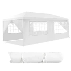 10 ft. x 20 ft. 6 White Sidewalls Canopy Tent with Carry Bag