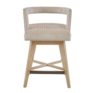 Crimson 25 in. Cream Wood Counter Stool