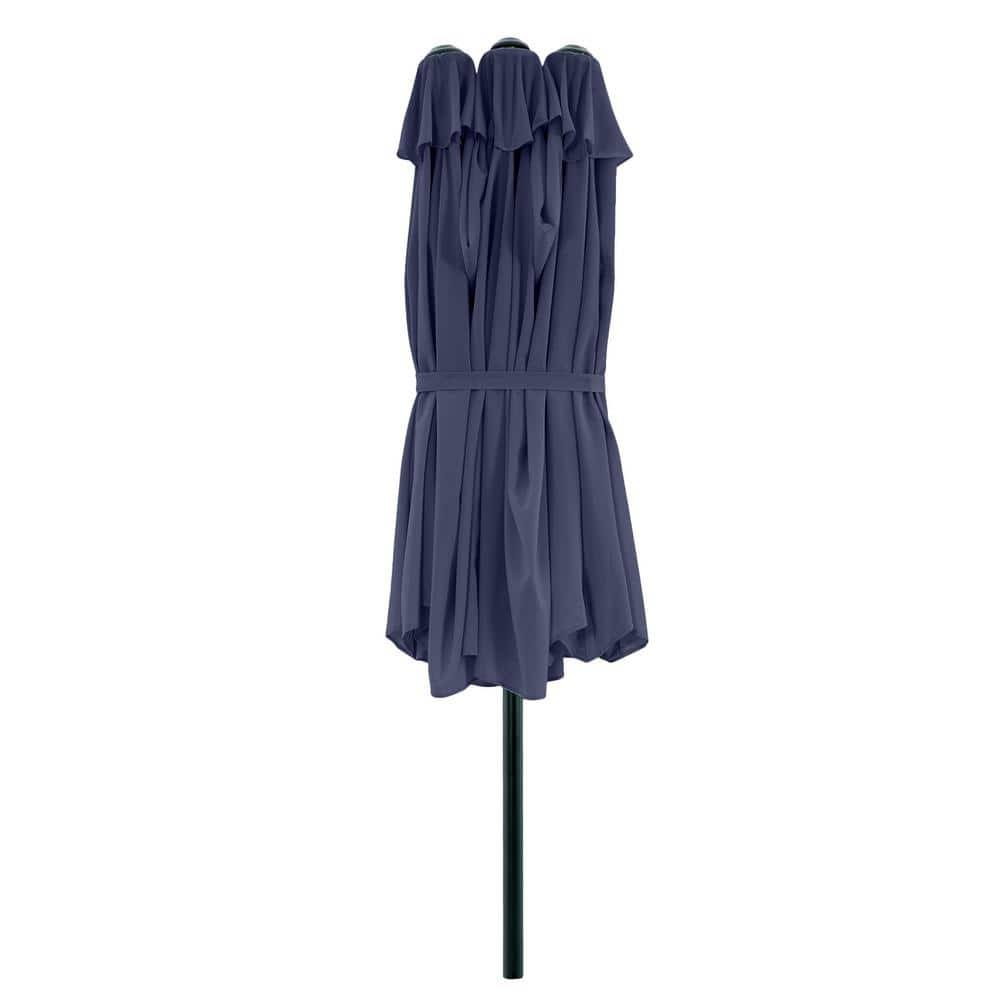 Extra Large Navy Blue Steel Outdoor Patio Umbrella