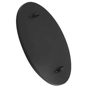 28 in. Outdoor Round Carbon Steel Fire Pit Lid Cover with Handle