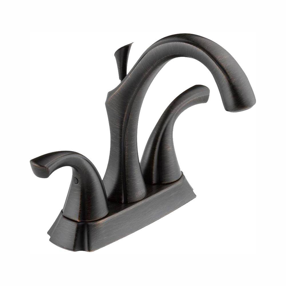 Delta Addison 4 In Centerset 2 Handle Bathroom Faucet With Metal Drain   Venetian Bronze Delta Centerset Bathroom Faucets 2592 Rbmpu Dst 64 1000 