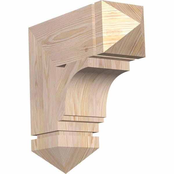 Ekena Millwork 5.5 in. x 18 in. x 18 in. Douglas Fir Imperial Arts and Crafts Smooth Bracket