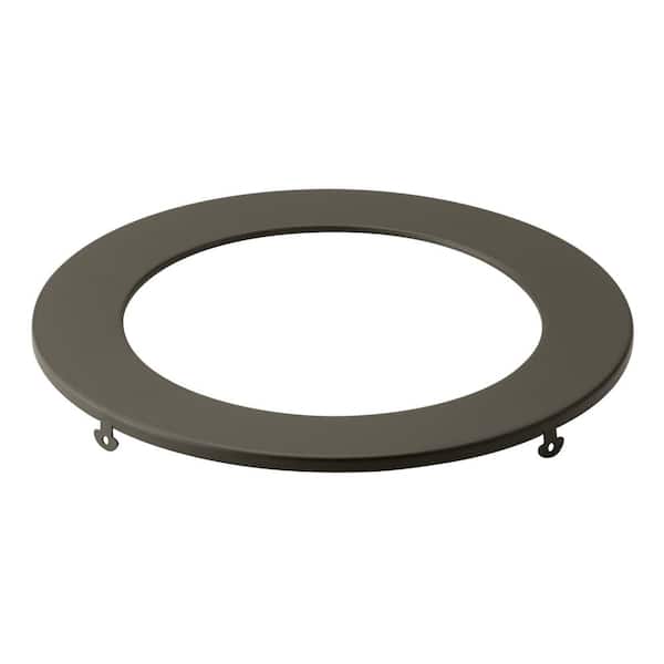 Direct-to-Ceiling 6 in. Olde Bronze Round Ultra-Thin Recessed Light Trim (1-Pack)