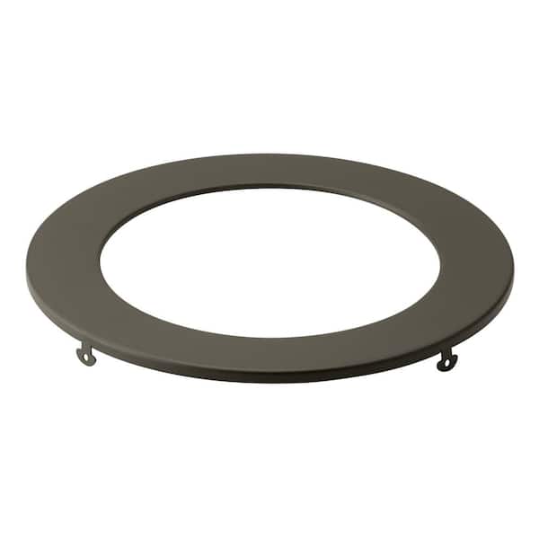 KICHLER Direct-to-Ceiling 6 in. Olde Bronze Decorative Round Ultra-Thin Recessed Light Trim