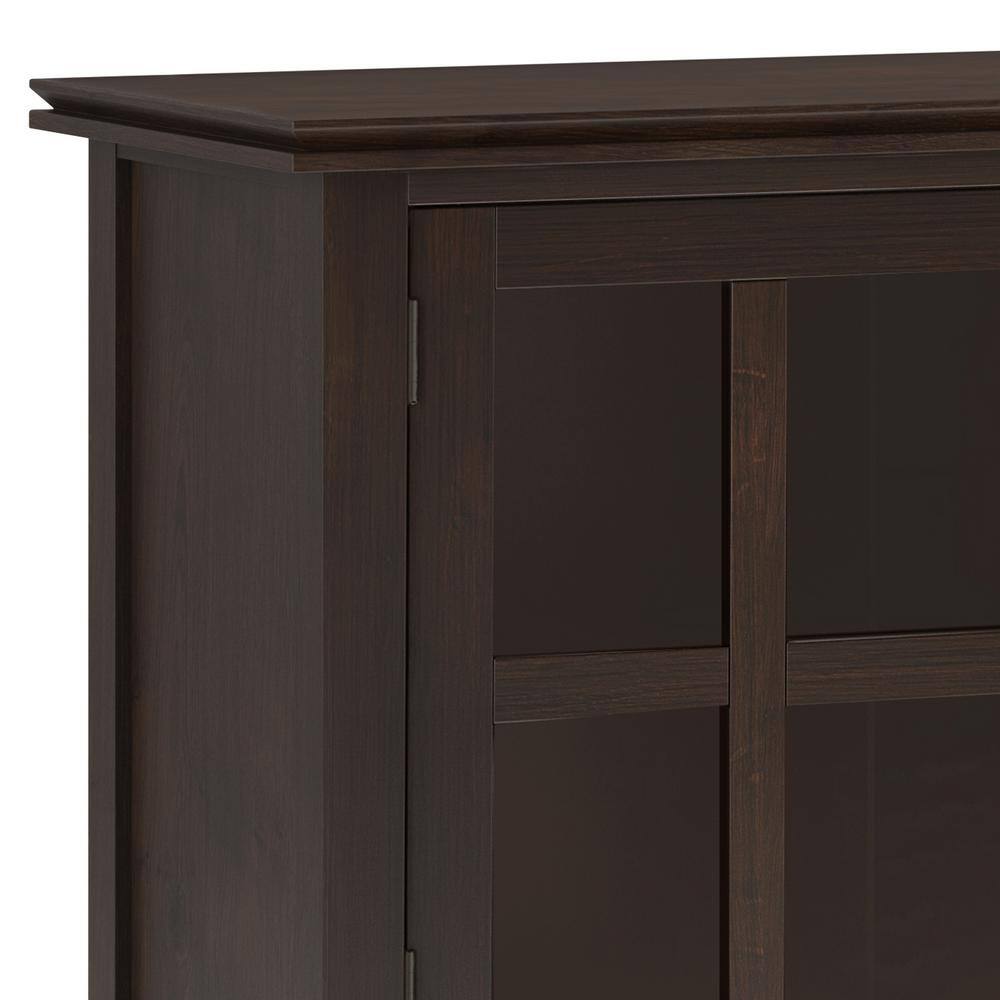 Artisan Dark Chestnut Brown Solid Wood Sideboard Buffet