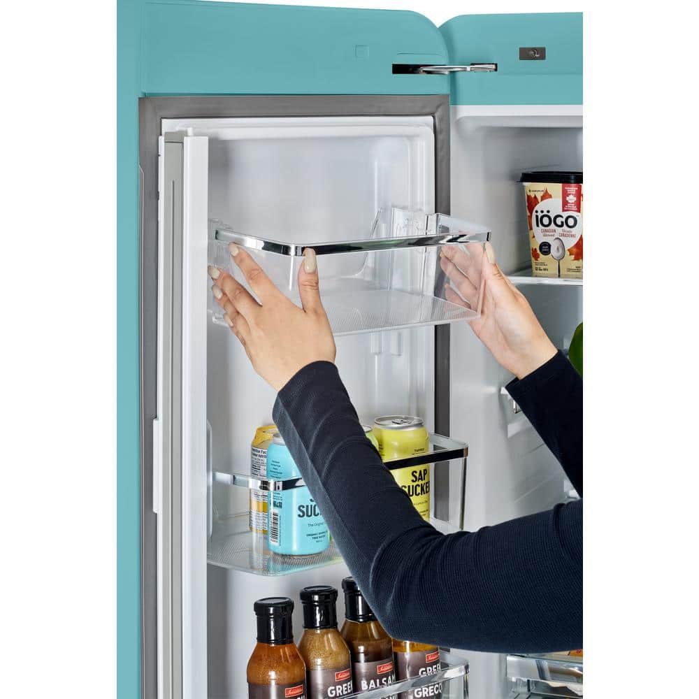 Ocean Mist Turquoise French Door Refrigerator with Ice Maker