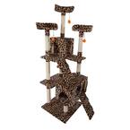 PETMAKER Kratzbaum Skyscraper Sleep & Play – 1,7 M Hoch, Beige, Mit Höhlen, Sisal & Spielzeug