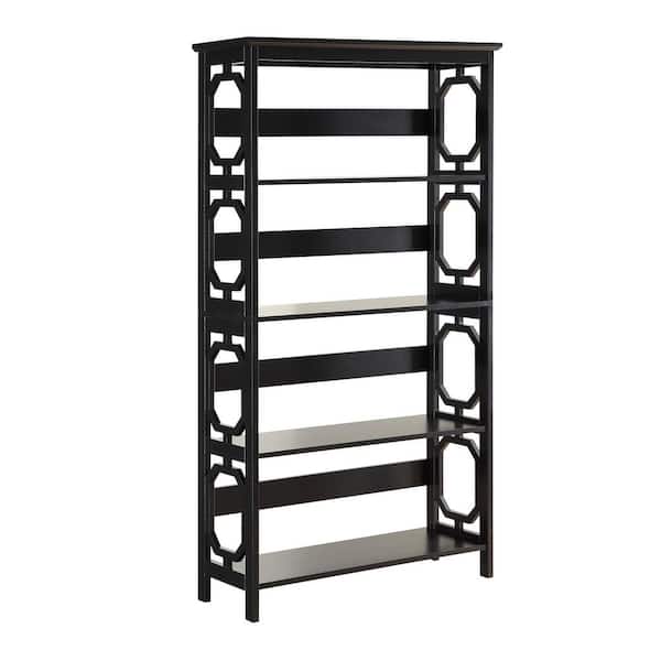Convenience Concepts Omega 31.5 in. W Black 5 Tier Bookcase