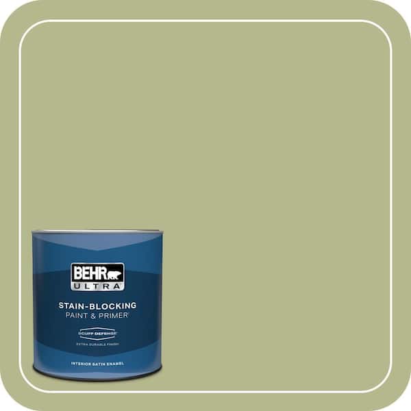BEHR ULTRA 1 qt. Home Decorators Collection #HDC-SP14-1 Secret Glade Extra Durable Satin Enamel Interior Paint & Primer