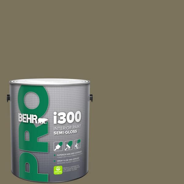 BEHR PRO 1 gal. #380F-7 Crocodile Semi-Gloss Interior Paint