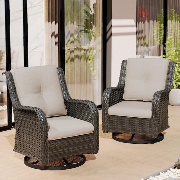 Gardenbee 22 in. x 24 in. Outdoor Lounge Chair Replacement Cushion Set in Beige