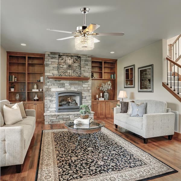 Fanbulous 52 Inch Crystal Fandelier Ceiling Fan with Light